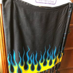 Flame wraparound skirt